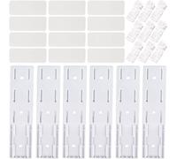 Support Multiprise Murale, 6 Pièces Fixateur De Prise De Bureau Auto Adhésif, Support De Douille Adhésif Sans Poinçon, Fixateur Mural Multiprise Pour Télécommande, Routeur, Cuisine[DYB983293]