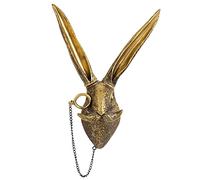 Lot de 2 décorations murales en forme de tête de cerf 3D, décorations murales en forme de tête de lapin, statue d'art moderne, têtes d'animaux en résine, accessoires de maison, décorations murales