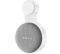 Support mural à 1 prises pour enceinte Google NestMini assistant vocal domestique cache-câbles blanc