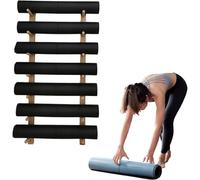 Support mural à 7 couches pour tapis de yoga gain de place pour tapis de yoga et fitness pour maximiser l'espace et l'efficacité de l'entraînement