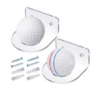 Support Mural à Boule Clair - Lot de 2 Supports Muraux en Acrylique Pratique pour l'Organisation de Collection | Golf, Baseball, Softball, Tennis, Présentation de Billes Souvenires,idea
