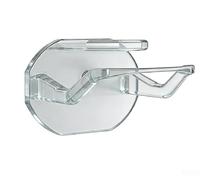 Support mural à deux crochets pour casquettes de baseball et petits accessoires, dos adhésif solide pour espaces intérieurs uniquement (transparent)