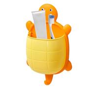 Support mural à distance - Support de dentifrice pour brosse à dents Crochet inférieur, Support mural pour tortue de dessin animé Support de téléphone pour brosse à dents | Boîte de rangement pour
