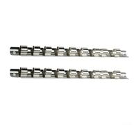 Support mural à douilles avec 8 clips sur rail en acier, conçu pour organiser les ensembles de douilles de 1/4, 3/8" et 1/2" pour garage (1-4)