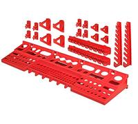 Support mural à outils - 21 pièces - Porte-outils pour mur perforé - Kit de crochets pour atelier - Système de rangement mural d'outils