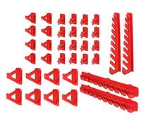 Support mural à outils - 36 pièces porte-outils pour tableau à outils - Kit de crochets pour atelier mur d'outils perforé système de stockage