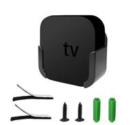 Support Mural A.pple TV 4K, Support de Fixation Murale pour TV Box, Support de Montage Murale pour Boîtier de TV, A.pple TV Box Wall Mount Holder, Compatible avec Toutes Générations d'apple TV (Noir)