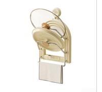 Support mural à ventouse pour couvercle de casserole, 28,5 x 5,2 x 26,2 cm, organiseur de rangement de cuisine avec fentes en forme de U pour couvercles, planches à découper et serviettes, support peu