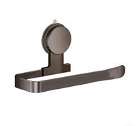 Support mural à ventouse pour essuie-tout, sans perçage, pour rouleaux de mouchoirs et chiffons de nettoyage, organiseur de rangement vertical ou horizontal en acier au carbone, gris (gris)