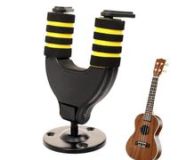 Support mural à verrouillage automatique pour guitares - 15,5 x 10 x 7,5 cm - En forme de ukulélé - Pour guitare classique, acoustique, électrique, basse - Solution de rangement sécurisée
