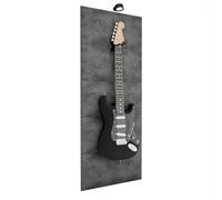 Support mural acoustique pour guitare avec lumière LED RVB | Présentoir insonorisant pour guitares électriques | Lampe : Blanc | Couleur du panneau : [Gris | PANELS+WhiteLamp (125x50cm)]