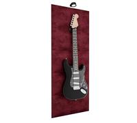 Support mural acoustique pour guitare avec lumière LED RVB | Présentoir insonorisant pour guitares électriques | Lampe : Blanc | Couleur du panneau : [Bordeaux | PANELS+WhiteLamp (125x50cm)]