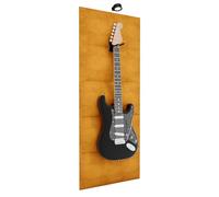 Support mural acoustique pour guitare avec lumière LED RVB | Présentoir insonorisant pour guitares électriques | Lampe : Noir | Couleur du panneau : [Jaune | PANELS+BlackLamp (125x50cm)]