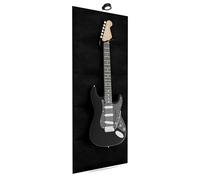 Support mural acoustique pour guitare avec lumière LED RVB | Présentoir insonorisant pour guitares électriques | Lampe : Noir | Couleur du panneau : [Noir | PANELS+BlackLamp (125x50cm)]