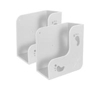Support Mural Adhésif 2 Pièces pour Balance Numérique | Plastique Blanc, Finition Miroir, pour Petites Salles de Bain et Espaces Réduits, Protège L’appareil