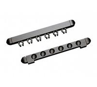 Support mural antique 6 queues - Coloris noir