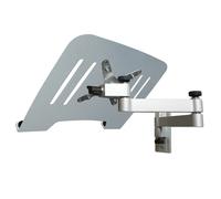 Support mural argenté pour ordinateur portable avec plaque d'adaptation argentée