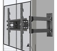 Support mural articulé pour TV de 3255 pouces - Pivotant et inclinable - Design noir - Installation facile - Parfait pour le salon et le home cinéma