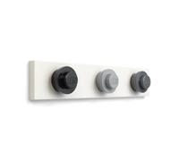 Room Copenhagen Porte-manteau 3 patères en forme de LEGO – Support mural – Noir