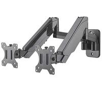 Manhattan Support mural pour écran 461627 2 Écran(s) 43,2 cm (17\ ) - 81,3 cm (32\ ) noir rotatif, réglable en hauteur, inclinable