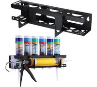 Support Mural Cartouche Silicone | 42.9x12.8x9cm Support Cartouche Silicone Utilitaire | Supports De Rangement Pour Tube De Calfeutrage En Acier | Avec Base Horizontale, Pour Graisse Et Mastic