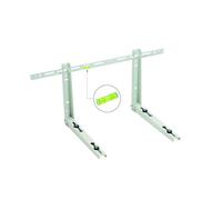 Support mural réglable - Etagère pliante peinte avec traverse 160 kg - Lg 550 mm