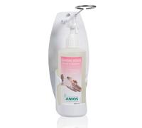 Support mural commande au coude Anios PVC blanc pour flacon 500 ml