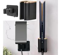 Support Mural Compatible avec Dyson Airstrait HT01 / Airwrap, Support de Fixation en Aluminium avec Adhésif, Accessoires de Soins Capillaires