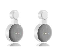 Support mural compatible avec Google Nest Mini 2e génération, lot de 2, installation sans perçage, gestion des câbles, blanc
