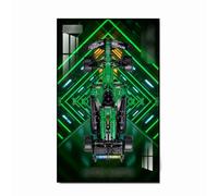 Support mural compatible avec LE*GO Technic 42240 Aston Martin Aramco AMR25 Formula 1 Race Ca - Support mural pour voiture F1 42240 50 x 80 cm (modèle non inclus), B