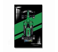Support mural compatible avec LE*GO Technic 42240 Aston Martin Aramco AMR25 Formula 1 Race Ca - Support mural pour voiture F1 42240 50 x 80 cm (modèle non inclus), C