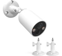 Support Mural Compatible Avec Tp-Link Tapo C425/C460 (Kit) (Caméra Non Incluse), 2 Supports, Blanc