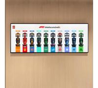Support mural conçu pour Le-Go 77242 ~ 77251 Speed Champions F-1 10, pour les amateurs de voiture, taille : 120 x 45 cm, affichage mural uniquement (blanc)