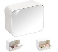 Support Mural Cotons-Tiges avec 2 Compartiments Vendos85