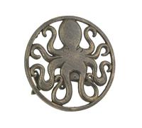Support mural d coratif en fonte pour tuyau d'arrosage, 30,5 cm, motif pieuvre, finition bronze - Capacit de 38,1 m - Nautical Sea Life Outdoor D