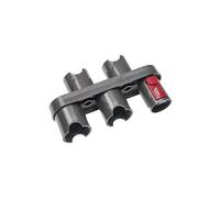 Support mural d'accessoires compatible avec Dyson V10, V11, V11 Outsize aspirateur et ses embouts - Fixation, gris / rouge, 17,3 x 4,8 x 10cm