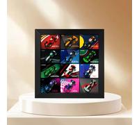 Support mural d'affichage pour LE-GO 71049 F1 Mi-n-i Raciing Compatible avec crochet de voiture Le-go Idées cadeaux Décoration (sans modèle) (noir)