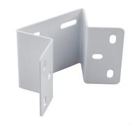 Support mural d'angle en métal avec angle droit de 90 degrés pour installation de caméra de vidéosurveillance sur des murs perpendiculaires, convient pour une utilisation en extérieur (blanc)