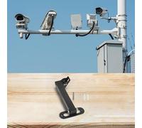 Support mural d'angle pour caméras de vidéosurveillance, construction en métal avec bras long réglable pour une couverture de sécurité optimale (40 cm)