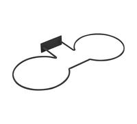 Support mural de basket-ball, support de rangement pour ballons, 42 x 18 x 4 cm, cadre en métal, design peu encombrant, organisateur d'équipements sportifs pour basket-ball, football et football (noir