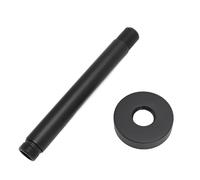 Support mural de bras d'extension de pomme de douche, rallonge de bras de douche en acier inoxydable, extension de tuyau de douche finition noire mate avec installation facile, (15 cm)