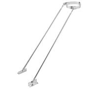 Support Mural de cheminée Long et réglable en Acier Inoxydable pour Conduit de fumée de 16 à 35 cm de diamètre et rallonge de Bras de 64 à 114 cm (A)