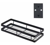 Support mural de cuisine Stockage métallique Spice Jar Rack Bouteille Salle de bain Organisateur - 30cm