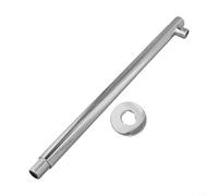 Support mural de douche de 40 cm, bras d'extension en acier inoxydable pour pommeau de douche à effet pluie, barre fixe pour douche de tête de salle de bain (chromé)