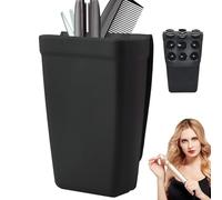 Support mural de fer bouclé, support de fer plat résistant à la chaleur avec aspiration, porte-lisseurs portables pour la salle de bains à la maison, déchets de sèche-cheveux