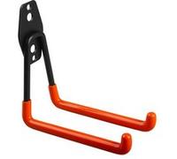Support mural de garage Maclean MC-443, pour pneus outils de jardin échelle tuyaux, acier, charge max 50kg, longueur 13cm noir, orange G