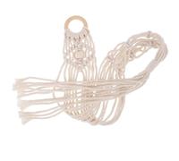 Support Mural de Guitare en Macramé Beige, Corde de Coton