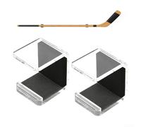 Support mural de hockey horizontal en acrylique avec rembourrage de protection pour économiser de l'espace - Organisateur de rangement pour hockey sur glace et gardien de but - Robuste (0303-2)