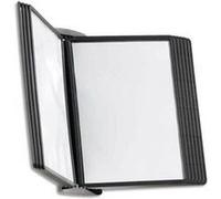 Support mural de présentation Sherpa style 10 pochettes A4 - Dim. L36,7 x H13,1 x P28,7 cm noir Noir G