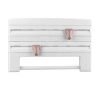 Support Mural de Rangement de Bouteilles de Sauce, Support de Serviettes en Papier, Distributeur de Film Conservateur (Kaki)